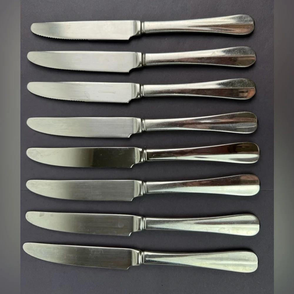 CUISINART Annapolis Stainless Dinner Knifes Set‎ of 8 Silverware Flatware
